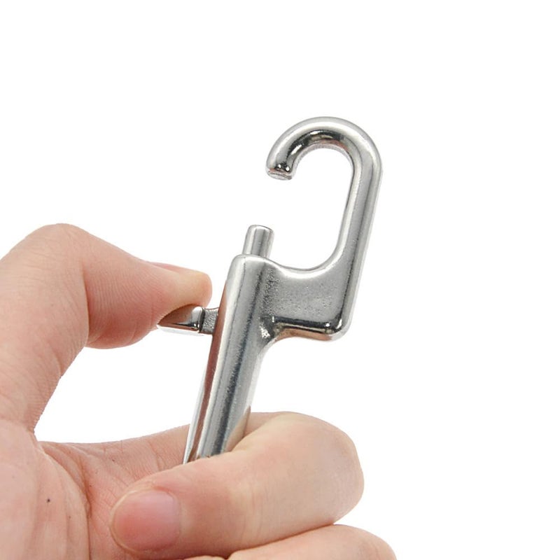 QAVBFA Double End Bolt Snap Hook – Heavy Duty Stainless Steel Double Eye Bolt Snap Hooks Buckle Chain Diving Clip for Diving (1) - Image 2